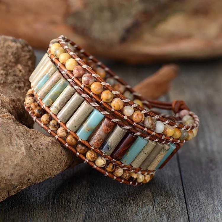 Fortune Daisy Leather Wrap Bracelet - Glova