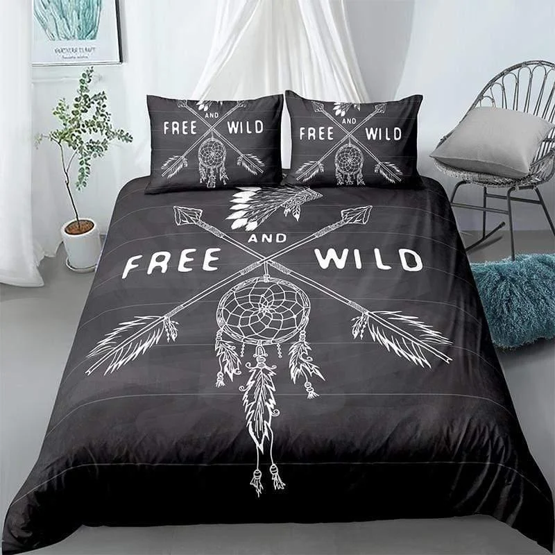 Free and Wild Microfiber Dreamcatcher Duvet Cover Set - Glova