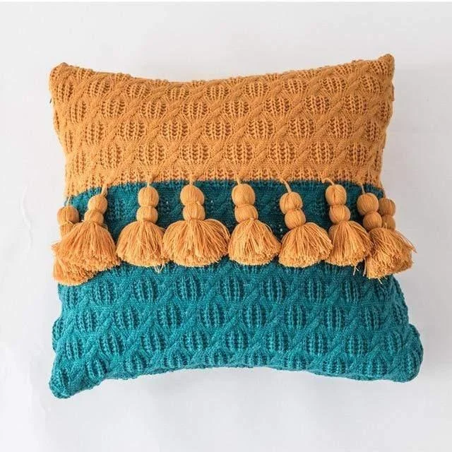 Freya Tasseled Knit Cushions - Glova