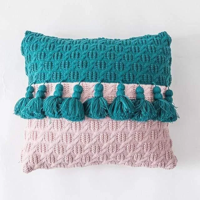 Freya Tasseled Knit Cushions - Glova