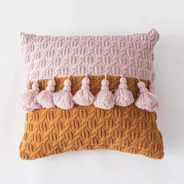 Freya Tasseled Knit Cushions - Glova