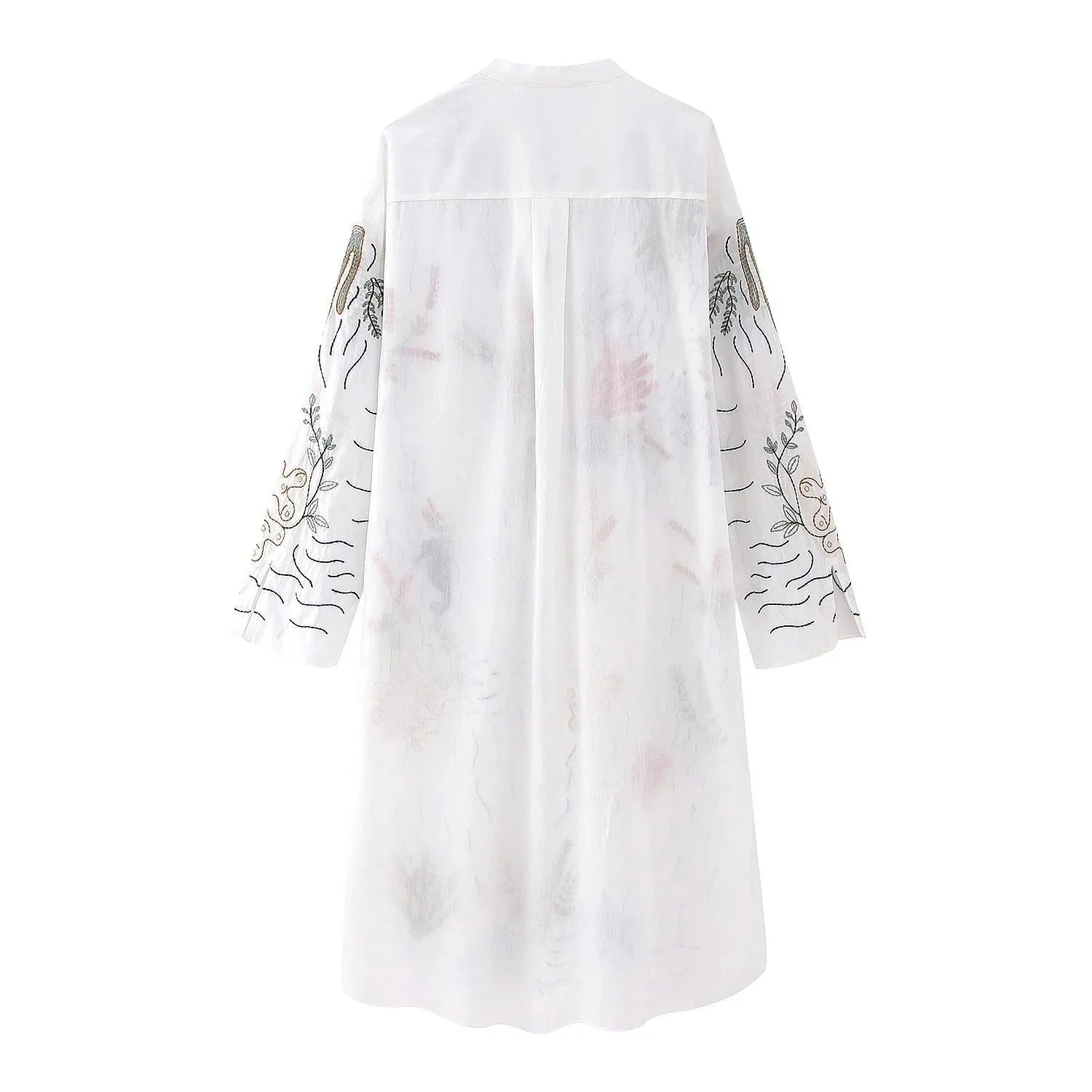 Freyja Bohemian Embroidery Shirt Dress - Glova