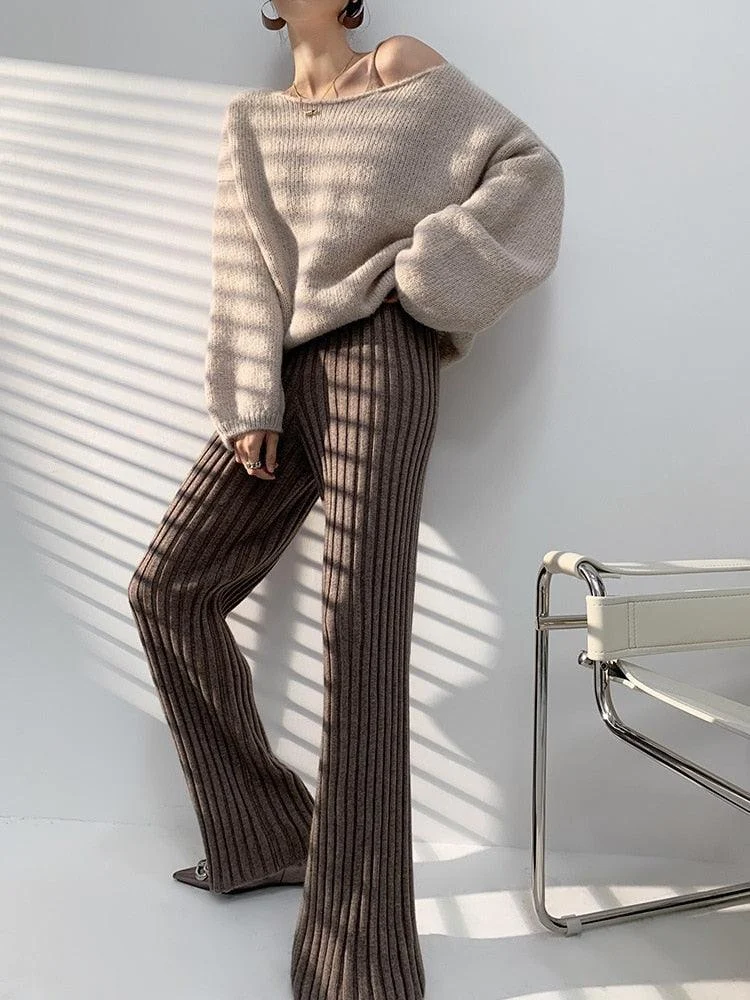 Gabrielle Corrugated Knit Pants - 6 Colors - Glova