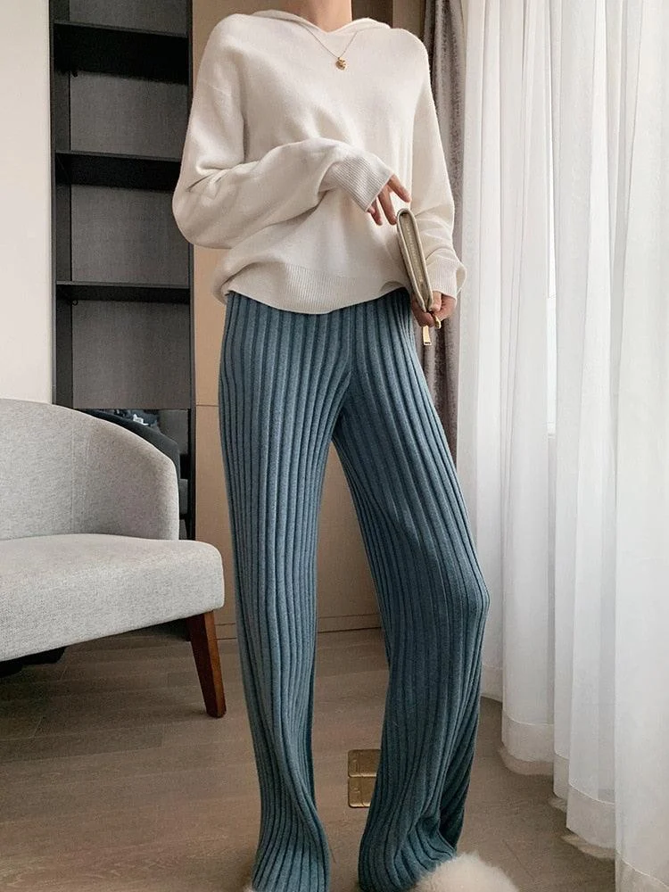 Gabrielle Corrugated Knit Pants - 6 Colors - Glova