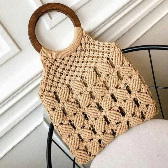 Gaia Boho Straw Bag - Glova