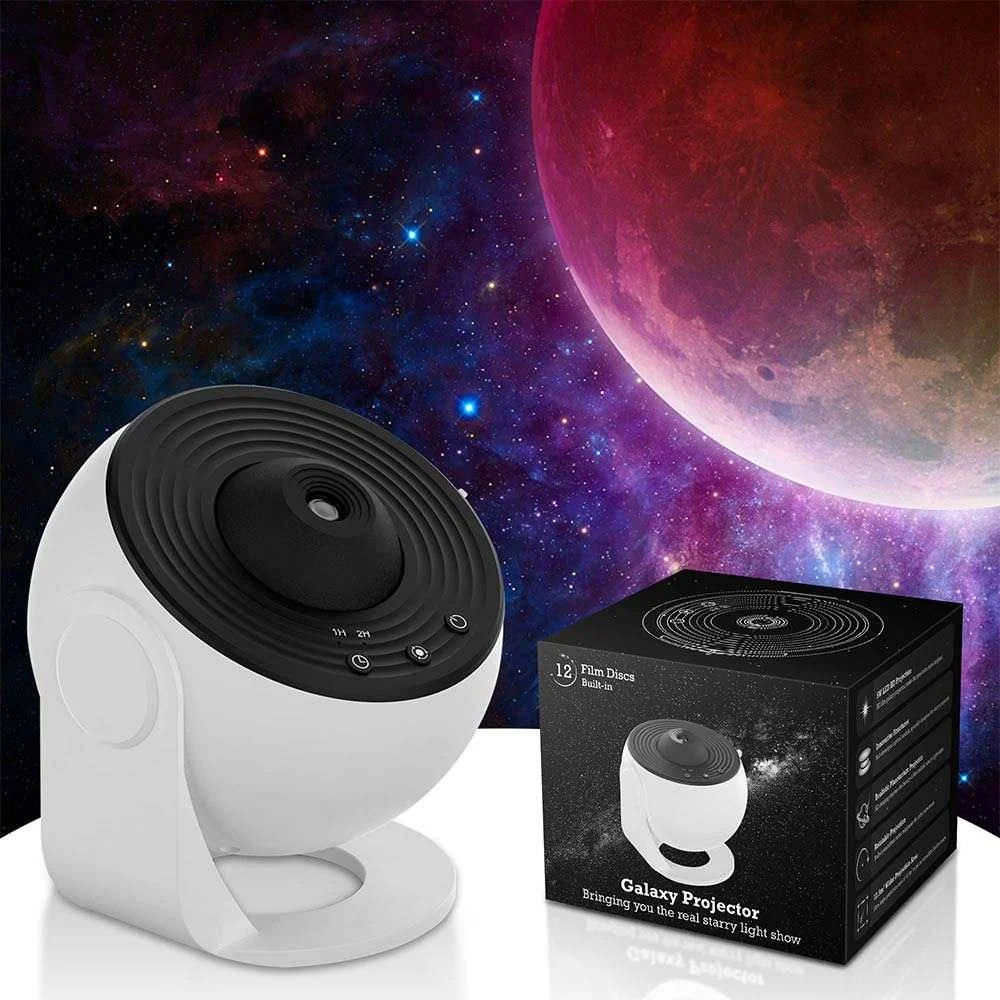 Galaxy Projector Home Planetarium w/ 12 Films - Glova