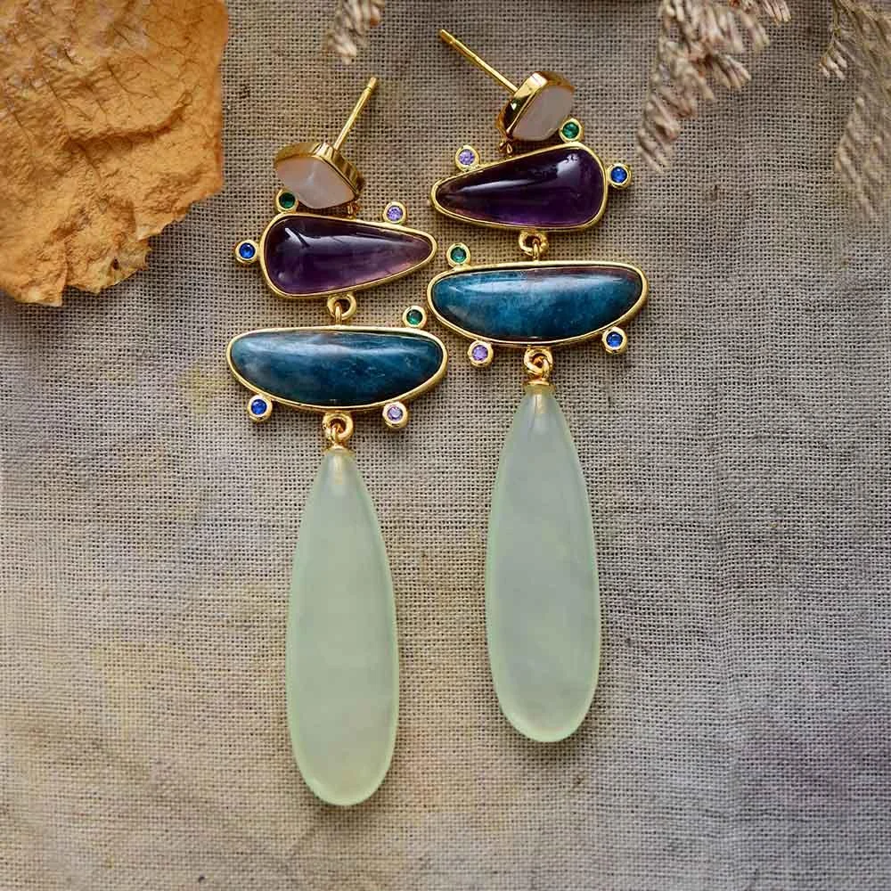 Galaxy Tear Drop Earrings - Glova