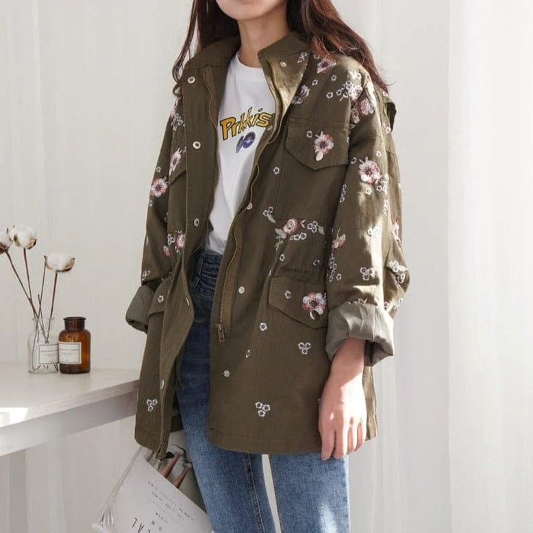 Gardenia Embroidery Coat - Glova