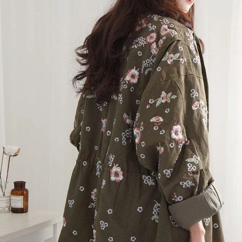 Gardenia Embroidery Coat - Glova