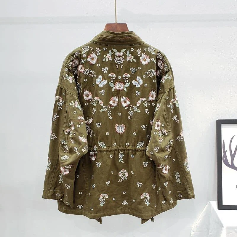 Gardenia Embroidery Coat - Glova