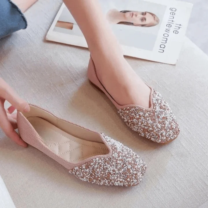 Genie Mermaid Sequin Slip-On Flats - Glova