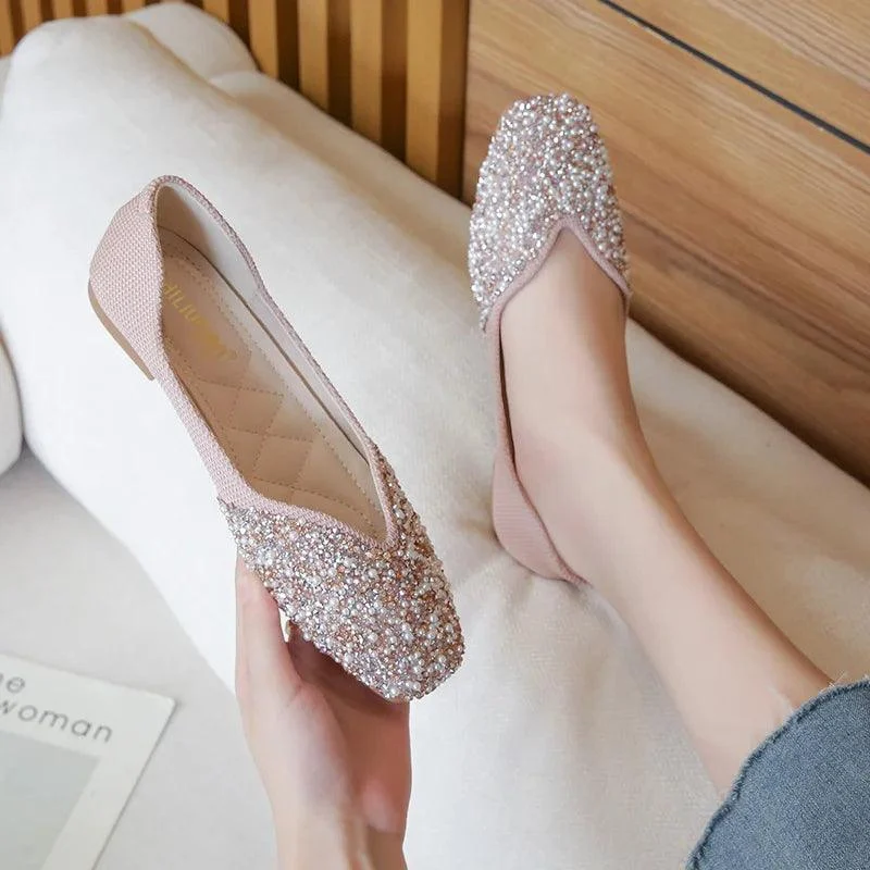 Genie Mermaid Sequin Slip-On Flats - Glova