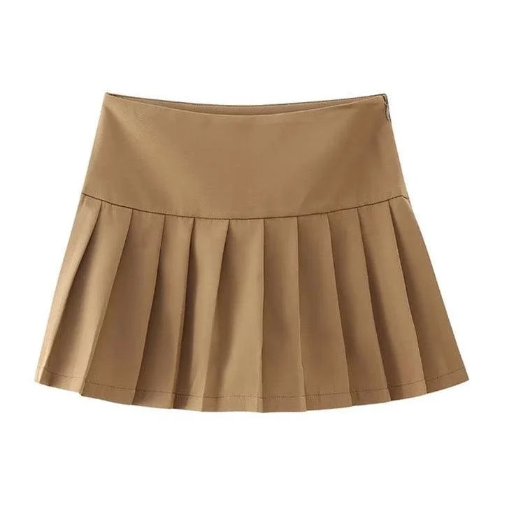 Genny Pleated Mini Shorts/Skirts - 2 Colors - Glova