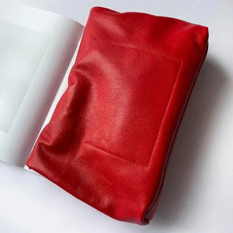 Genuine Leather Fold Over Envelope Clutch Bag - Glova