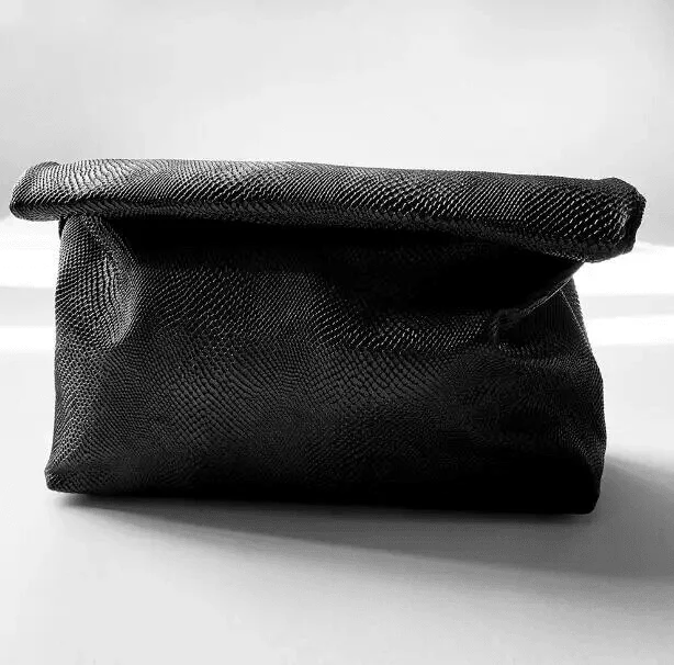 Genuine Leather Fold Over Envelope Clutch Bag - Glova