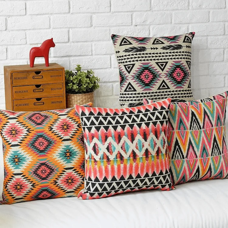 Geometric Boho Cushion Covers - Glova