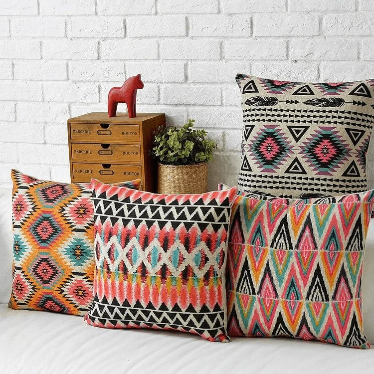 Geometric Boho Cushion Covers - Glova