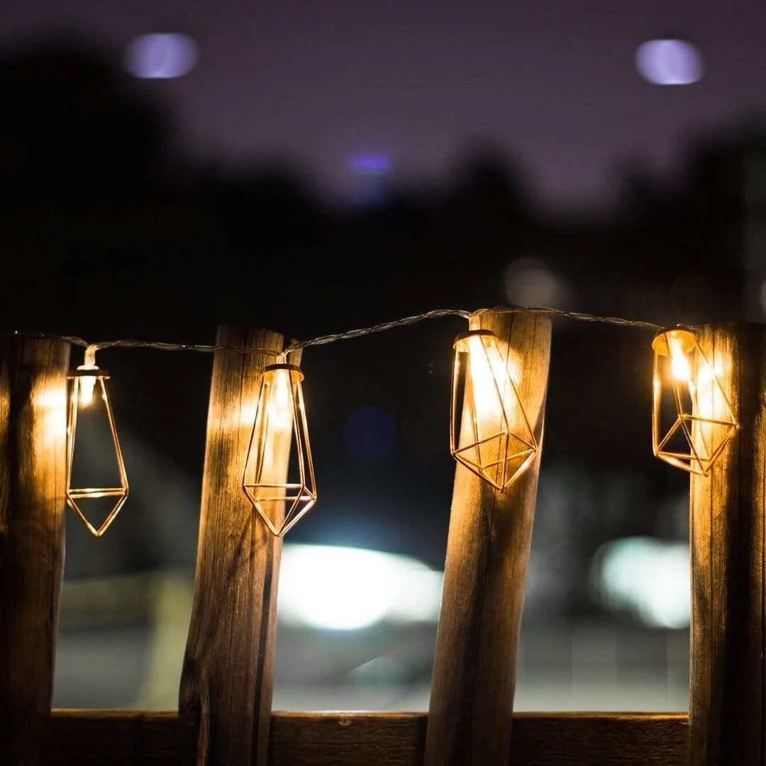 Geometric Copper Fairy Lights - Glova