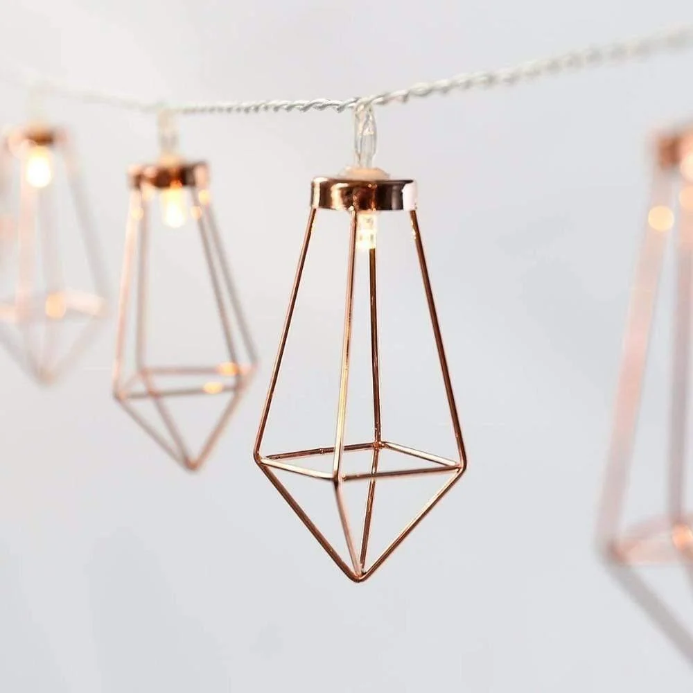 Geometric Copper Fairy Lights - Glova