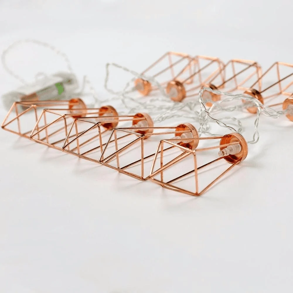 Geometric Copper Fairy Lights - Glova