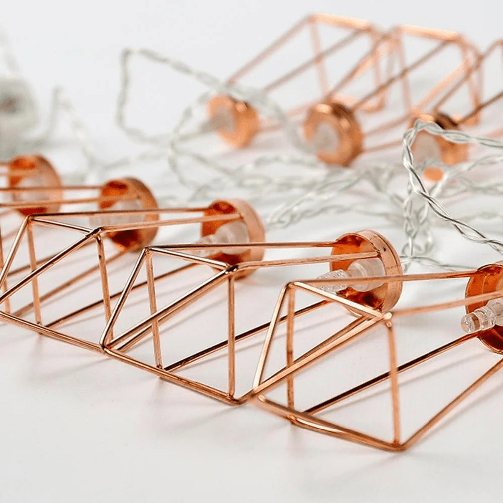 Geometric Copper Fairy Lights - Glova