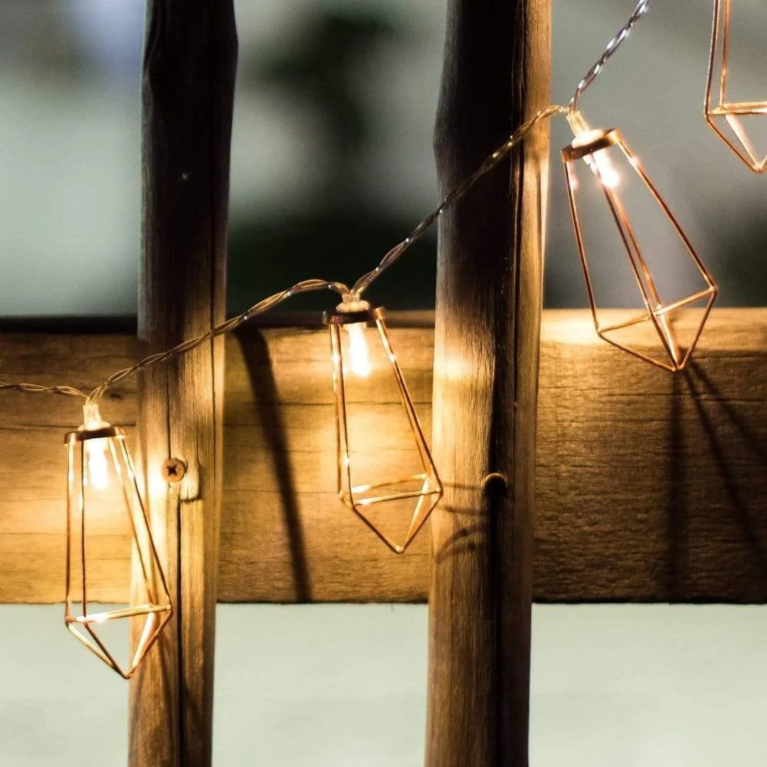 Geometric Copper Fairy Lights - Glova