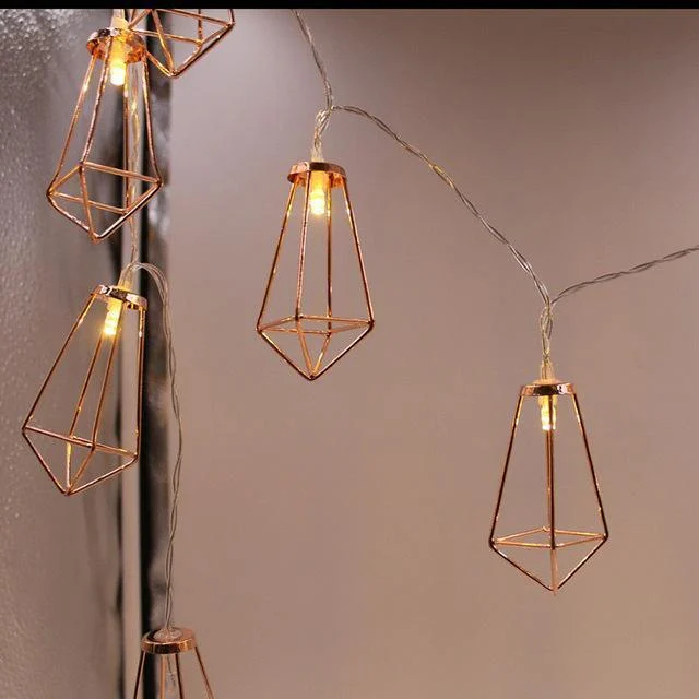 Geometric Copper Fairy Lights - Glova