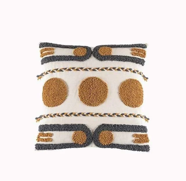 Geometric Embroidered Cushion Cover - Glova