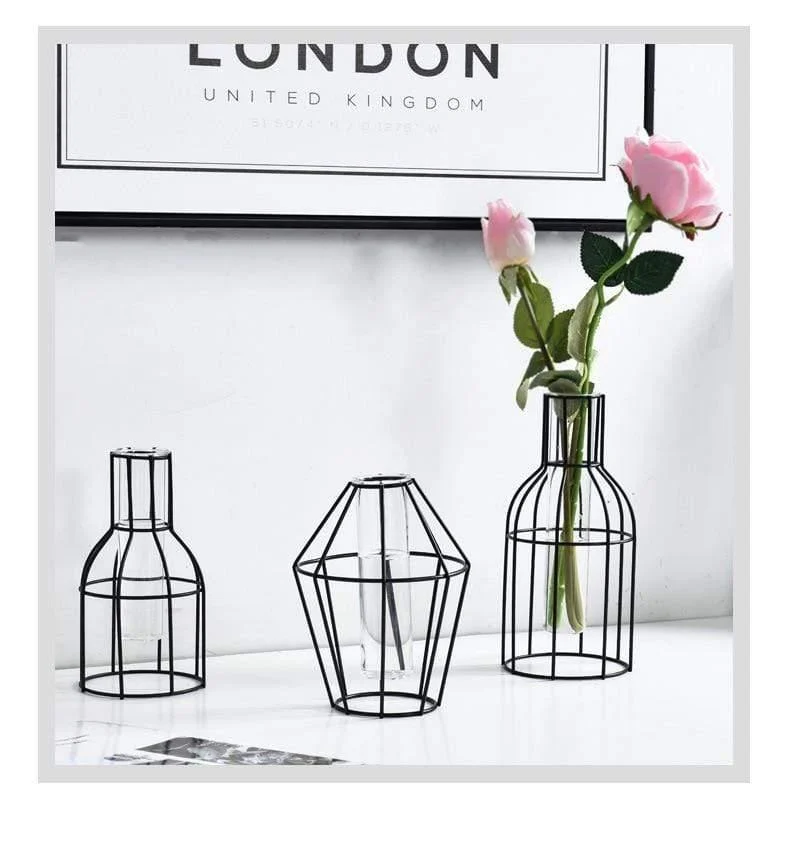 Geometric Nordic Iron Vases - Glova