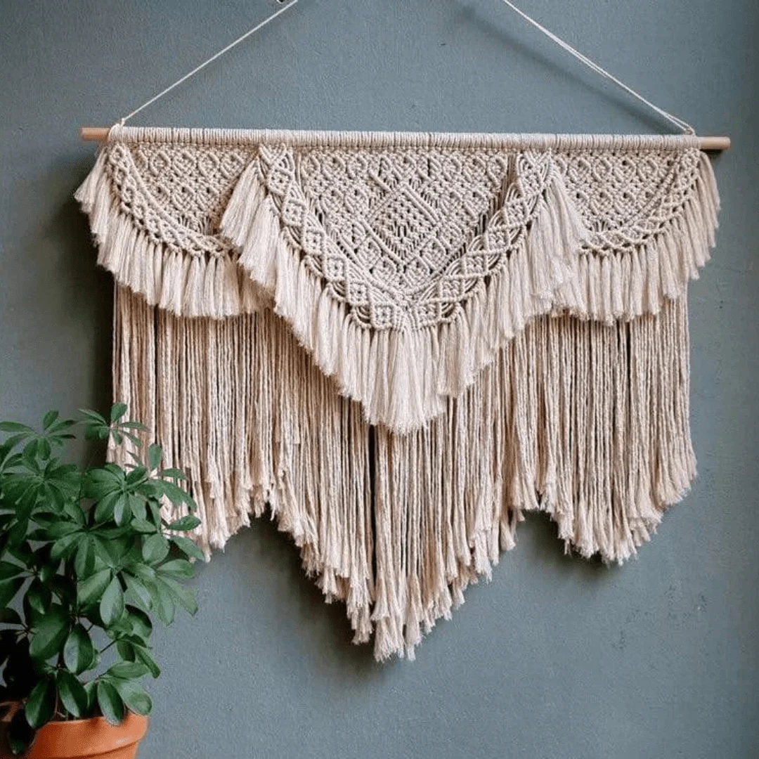 Geometric Pattern Macrame Wall Hanging - Glova