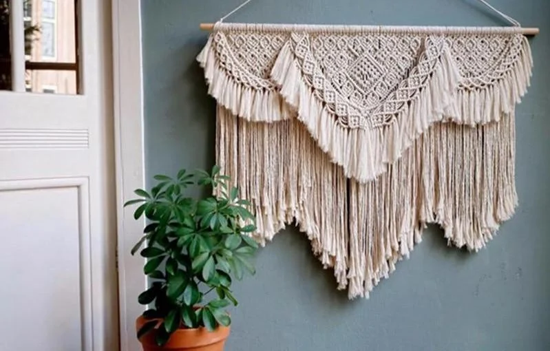 Geometric Pattern Macrame Wall Hanging - Glova