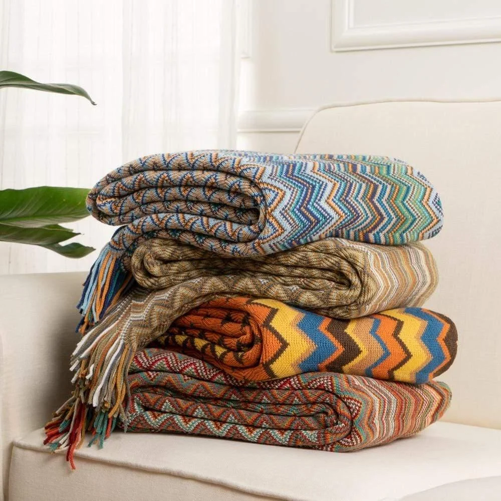 Geometric Pattern Throw Blanket - Glova