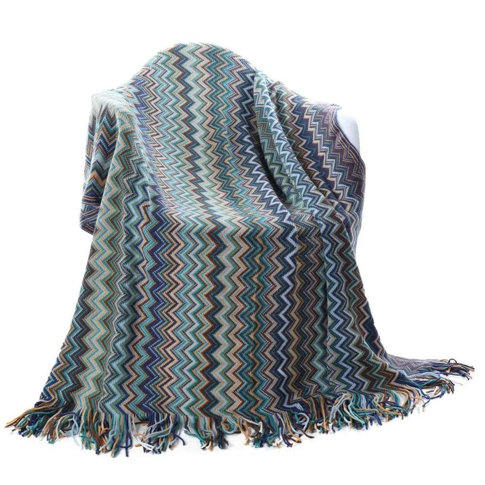 Geometric Pattern Throw Blanket - Glova