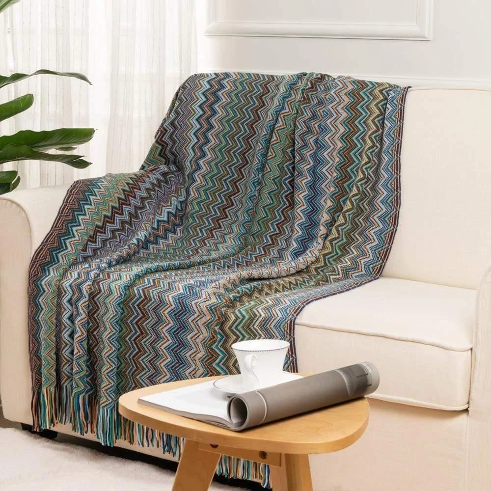 Geometric Pattern Throw Blanket - Glova