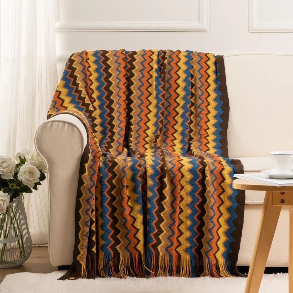 Geometric Pattern Throw Blanket - Glova