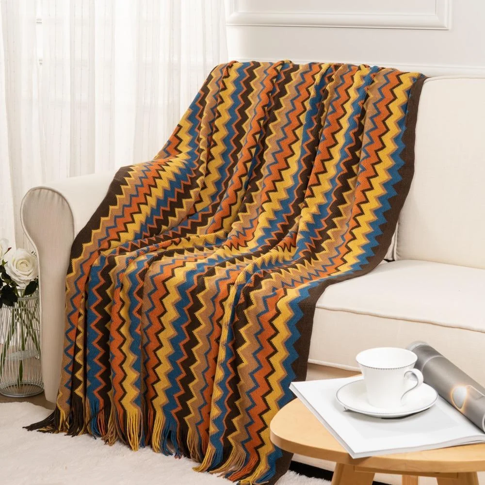 Geometric Pattern Throw Blanket - Glova