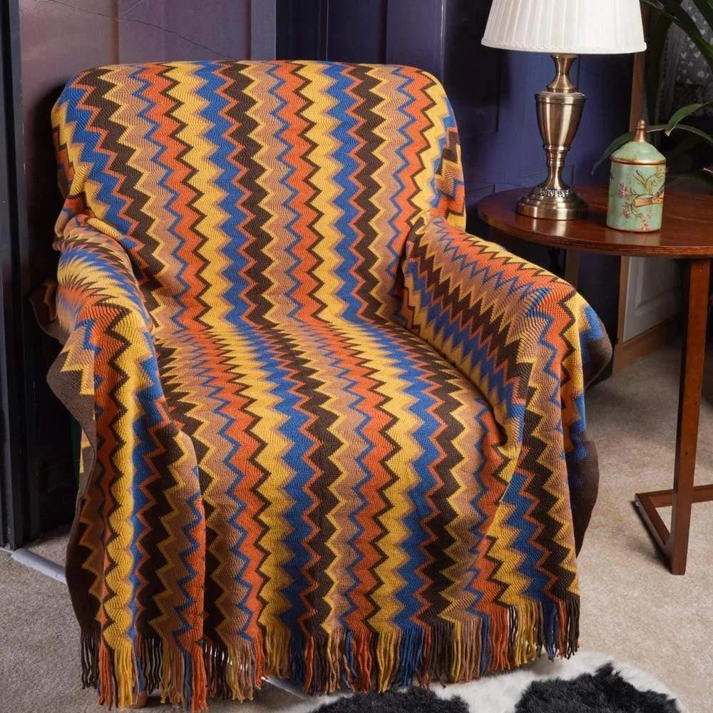 Geometric Pattern Throw Blanket - Glova