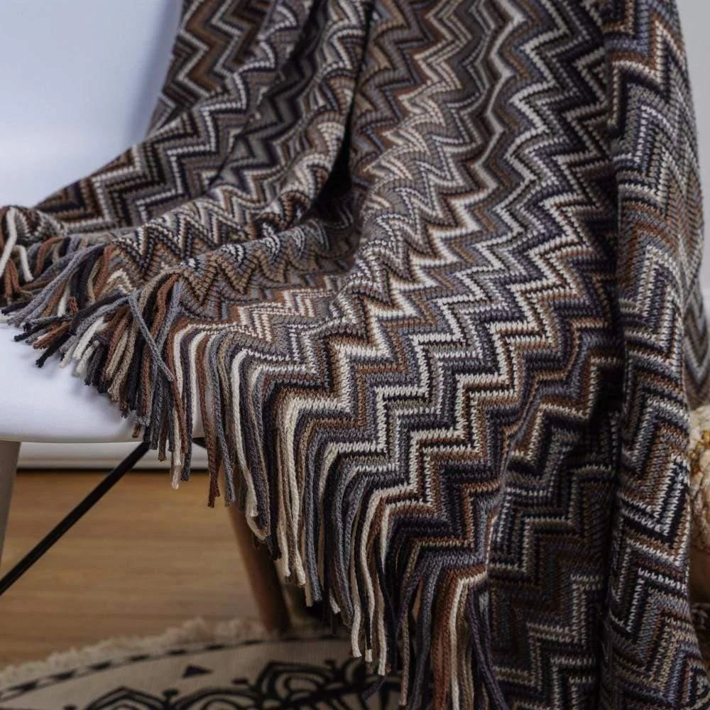 Geometric Pattern Throw Blanket - Glova