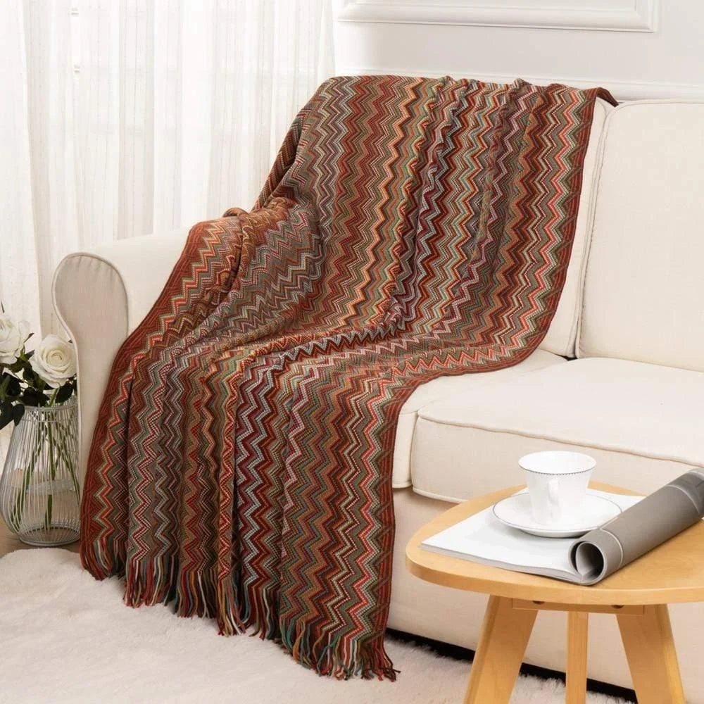 Geometric Pattern Throw Blanket - Glova