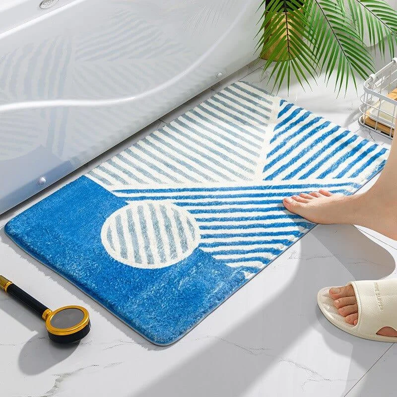 Geometric Striped Bath Mat - Glova