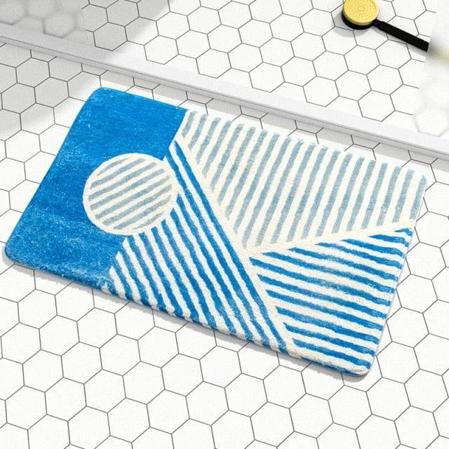 Geometric Striped Bath Mat - Glova