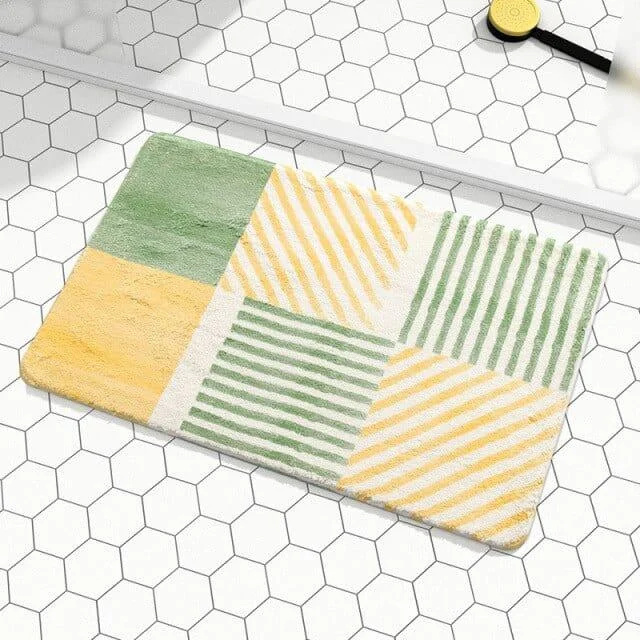 Geometric Striped Bath Mat - Glova