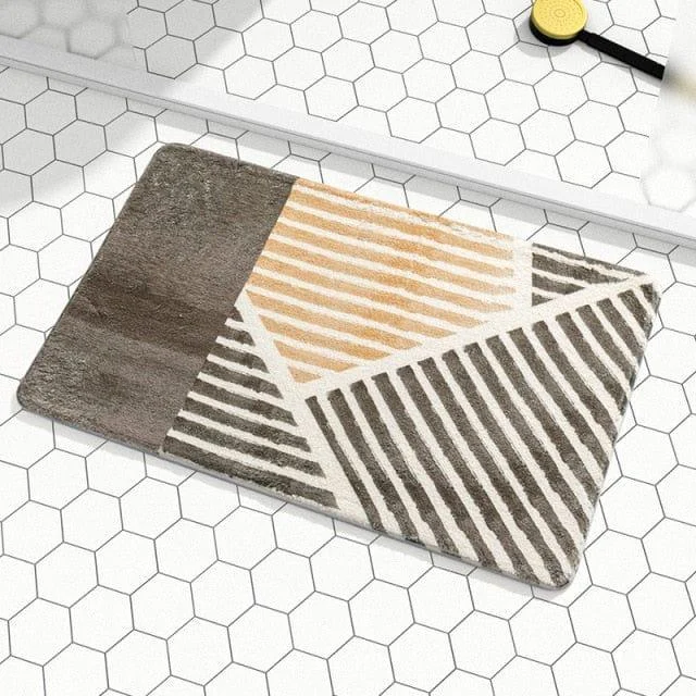 Geometric Striped Bath Mat - Glova