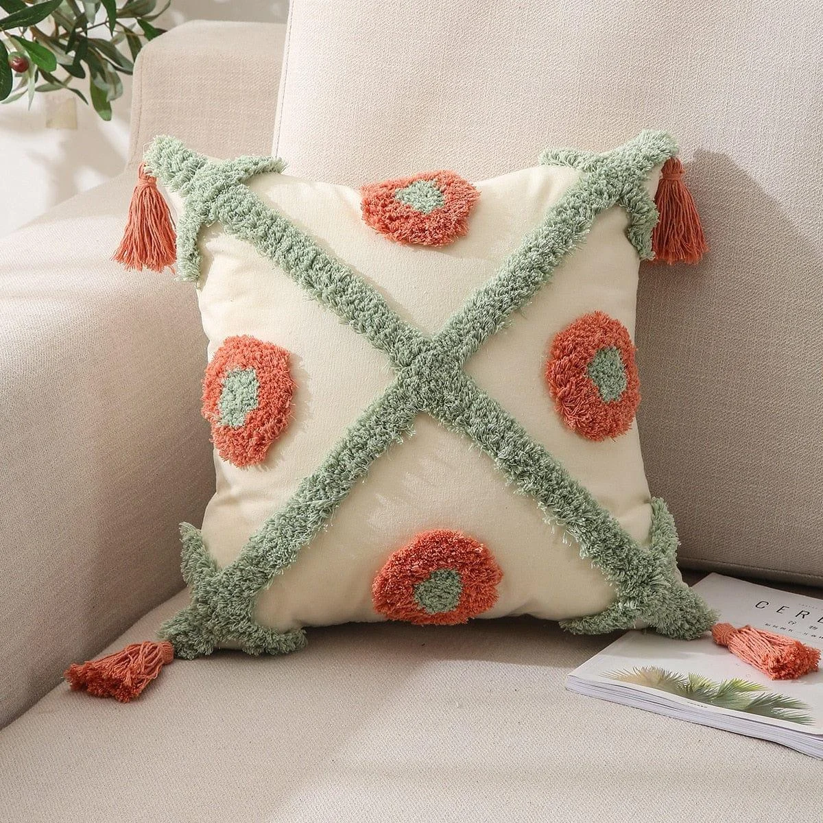 Geometric Tufted Cushion Covers - Glova