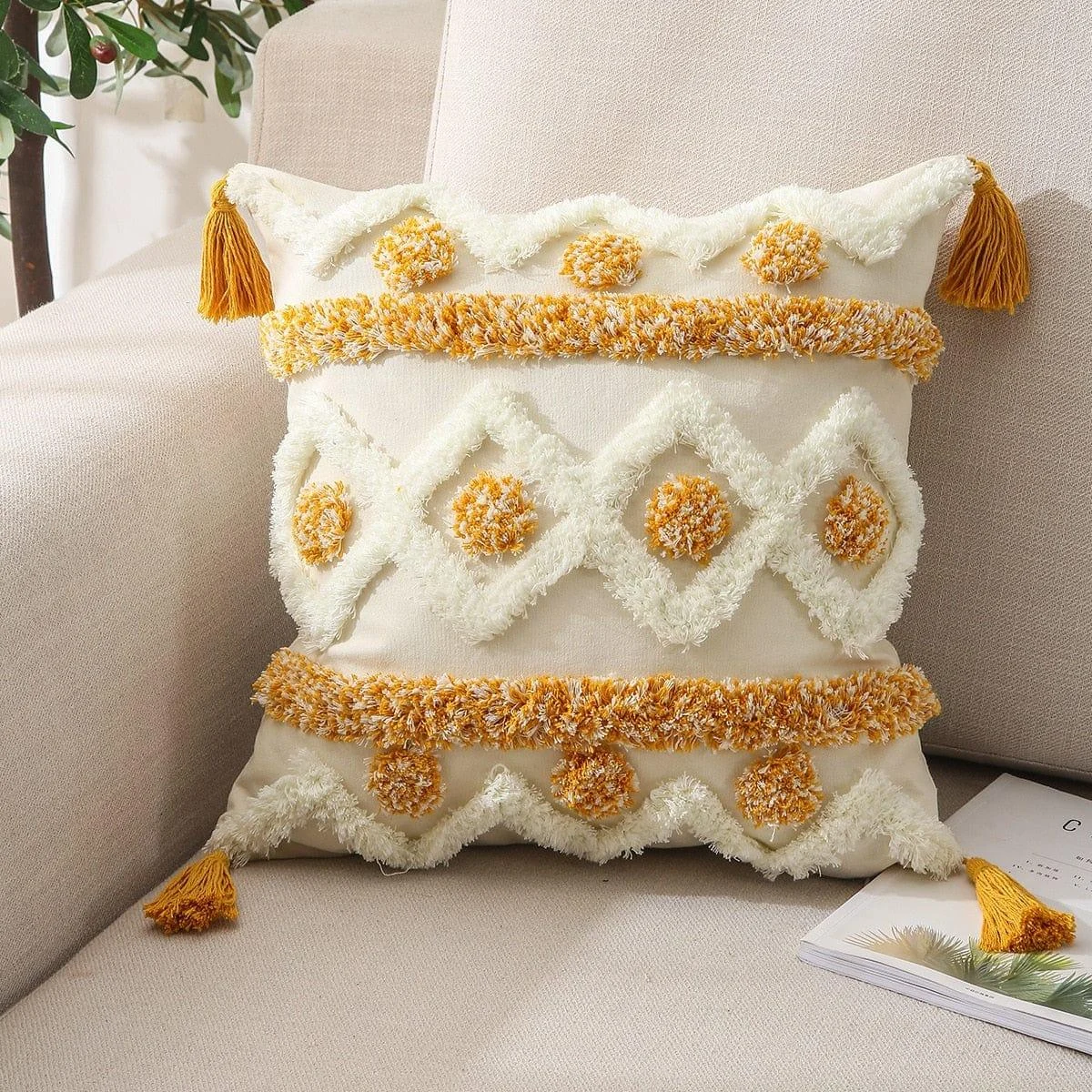 Geometric Tufted Cushion Covers - Glova