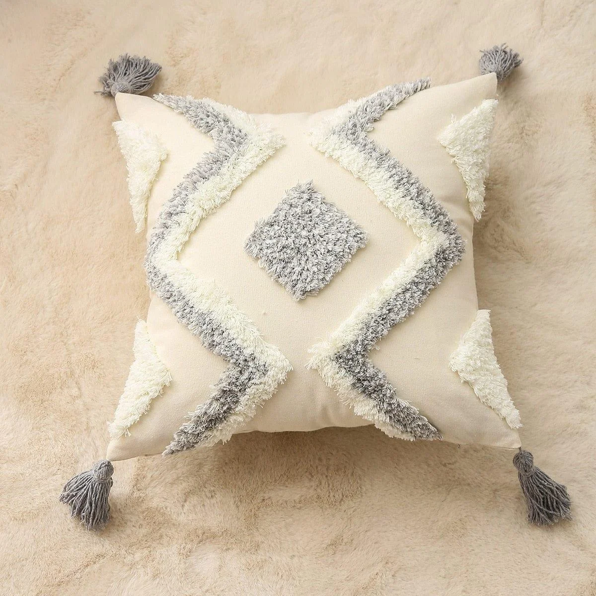 Geometric Tufted Cushion Covers - Glova