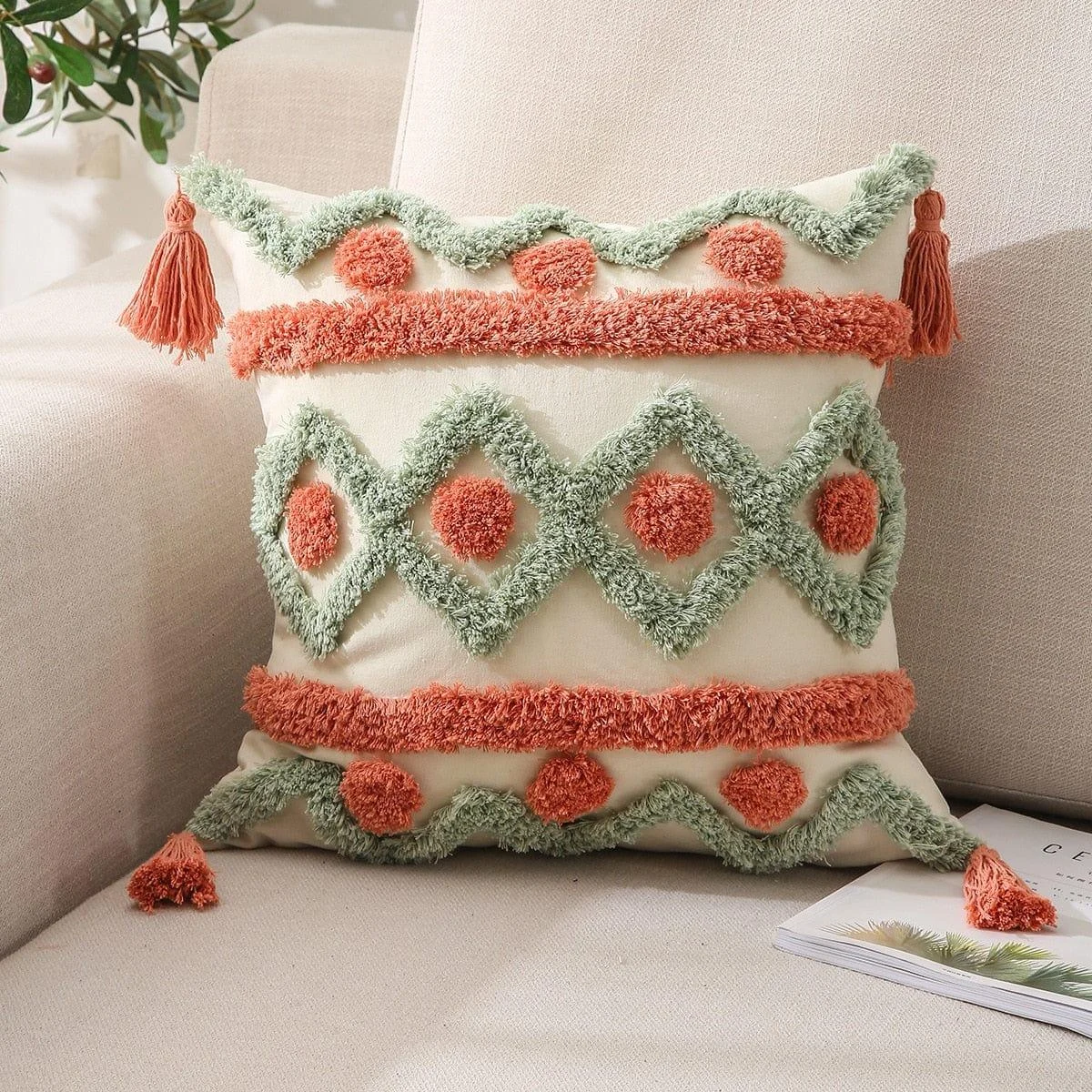 Geometric Tufted Cushion Covers - Glova