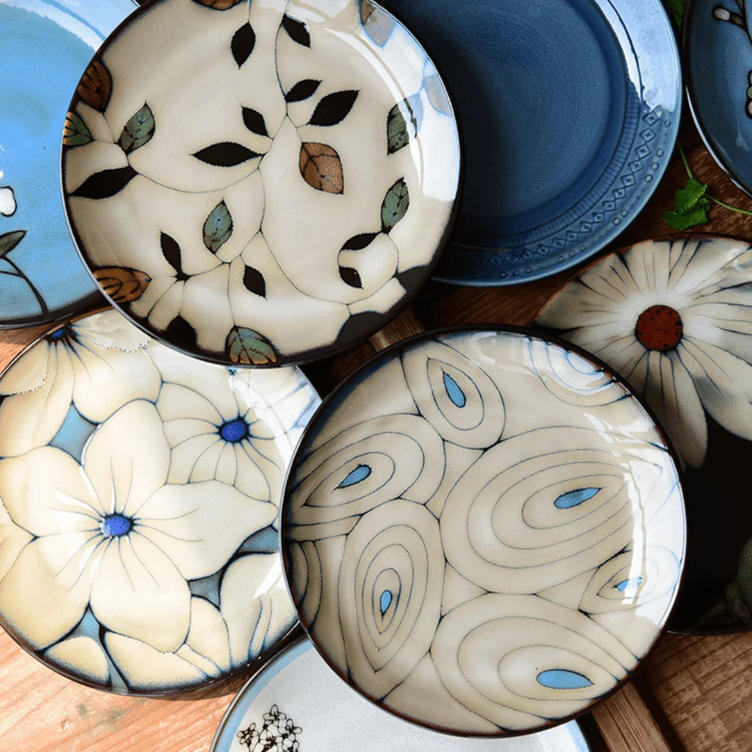 Glazed Hand-Painted Plates - Glova