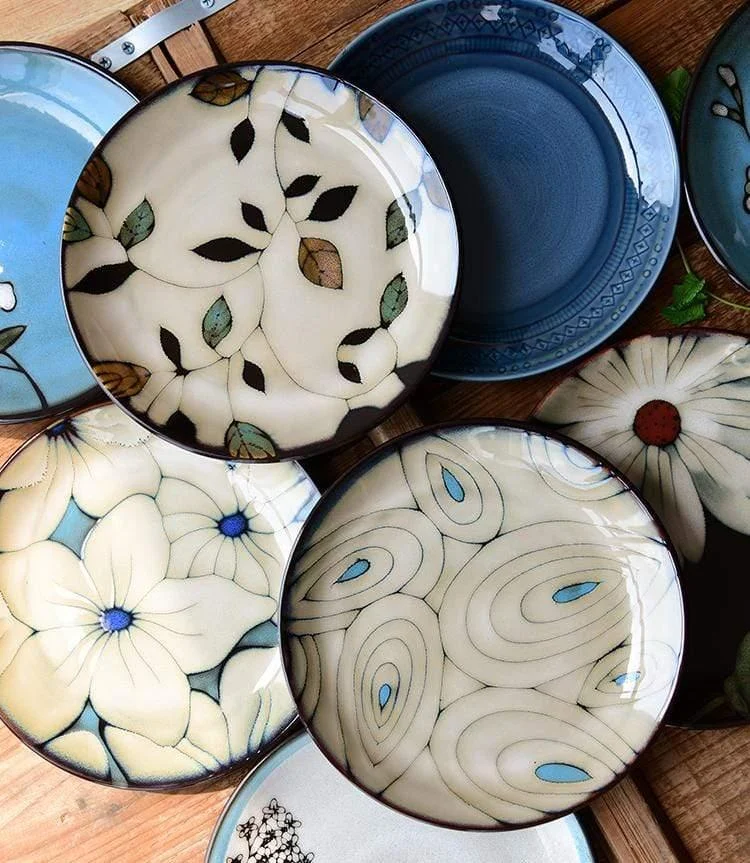 Glazed Hand-Painted Plates - Glova