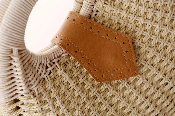 Gloria Snail's Nest Rattan Top Handle Bag - Glova